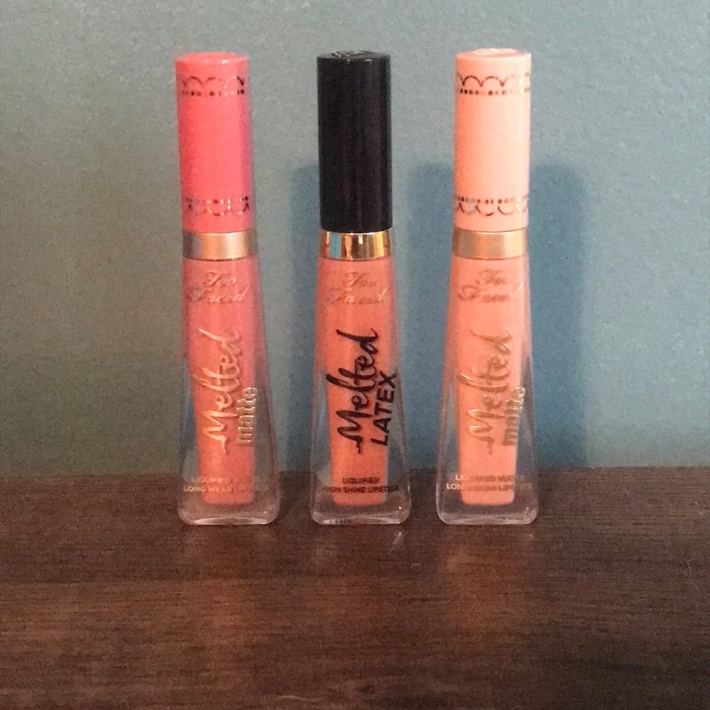 Too faced Melted lipstick lot of three